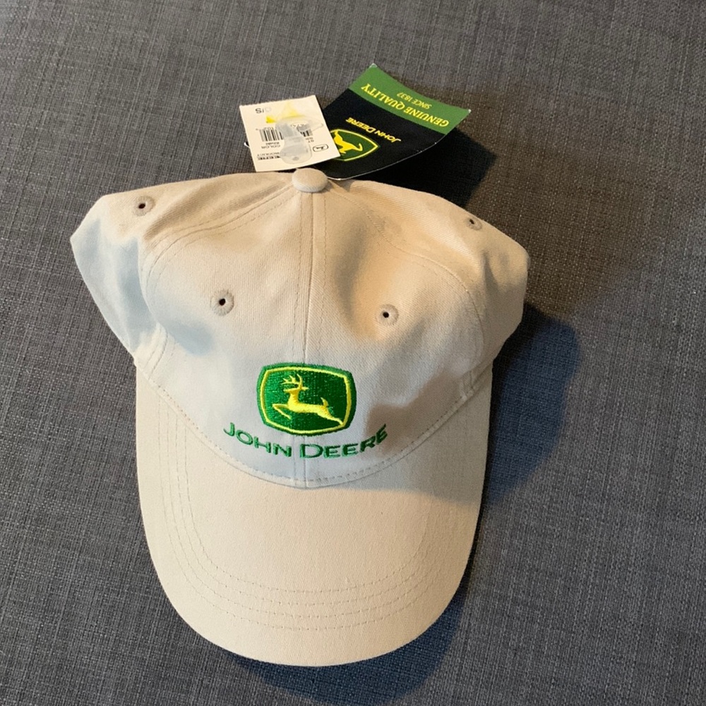John Deere Tan Hat NWT O/S